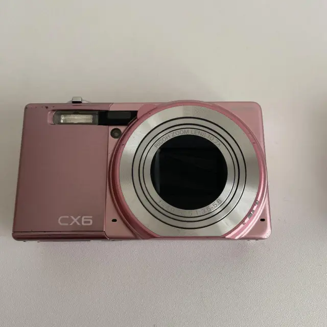 Ricoh CX6 10.0MP Digital Camera Pink optical zoom Tested Working