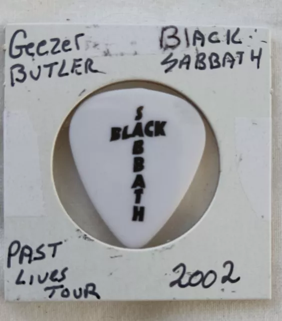 Black Sabbath Geezer Butler Tour Issued Guitar Pick 2002 Past Lives Tour  Rare