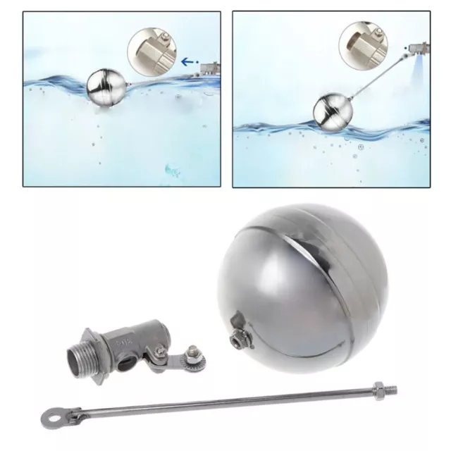 Float Valve Brass Valve Stainless Steel Water for Trough Automatic Cattle Bowl 2