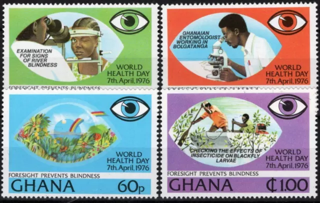 ZAYIX Ghana 592-595 MNH World Health Day Medical Blindness 021023S27