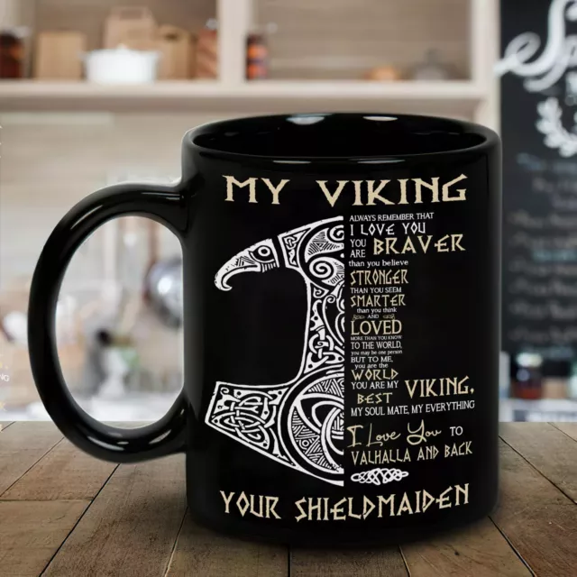 Personalized To My Viking Tumbler Husband From Wife I Love You To Valhalla  Husband Boyfriend Men Birthday Anniversary Valentines Day Christmas Travel  Mug 