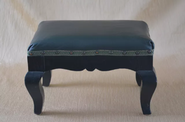 Fußhocker Fußschemel Fußbank Vintage Chippendale mit neuem Bezug