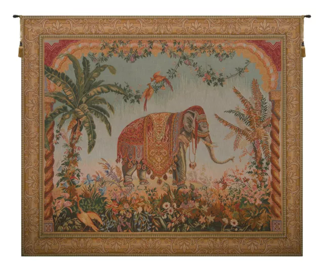 Royal Elephant French Woven Wall Hanging Tapestry