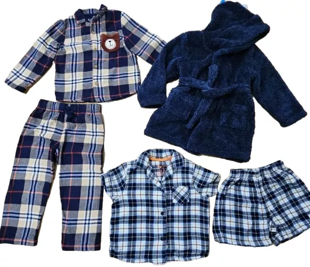 Boys 2-3 Years Nightwear Bundle 💙 Pyjamas Sets Dressing Gown long short Next TU