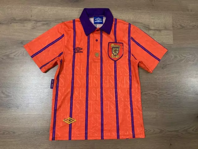 Scotland National Team 1993/1994 Away Football Shirt Jersey Vintage Size S Umbro