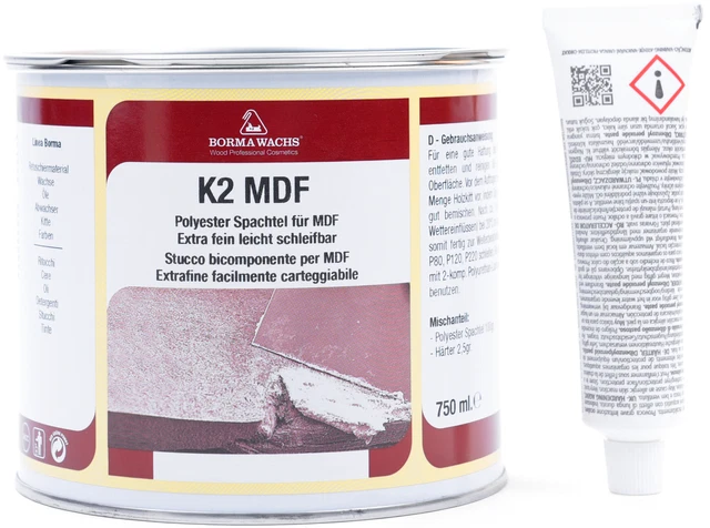 BORMA PROFI 2K MDF Kitt Holzkitt Spachtel Paste Füllstoff Holzmasse ...
