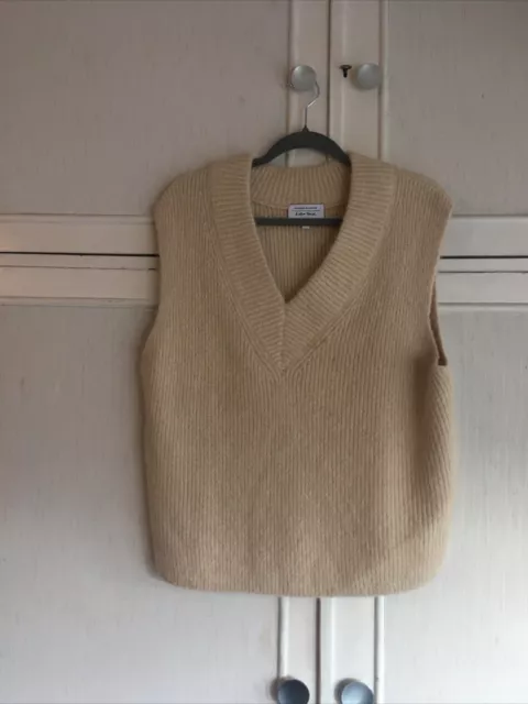 & Other Stories Alpaca Blend  Beige Design Sleeveless Pullover - Size Small