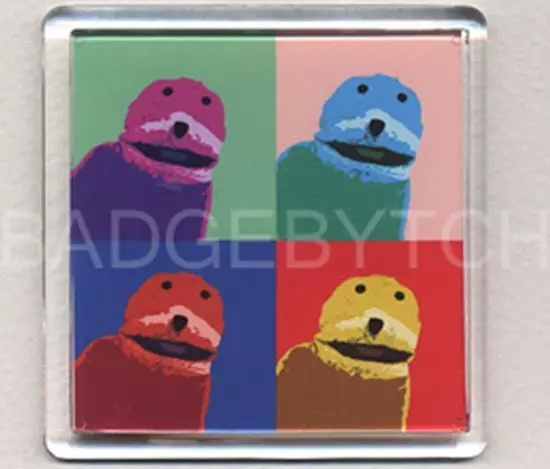 FLAT ERIC WARHOL square FRIDGE MAGNET - COOL !