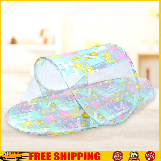 Ropa de cama plegable para cuna para recién nacido (verde)