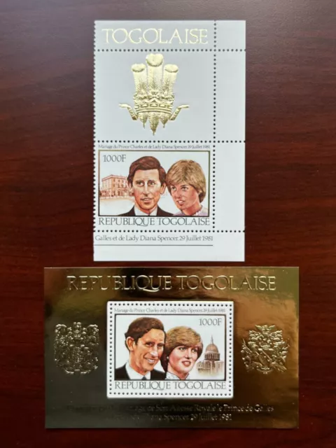 Togo 1981 Scott #1105-6 British Royal Wedding Charles & Diana Mint NH