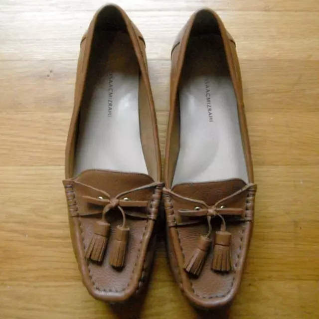 Isaac Mizrahi Live Aislinn Women Leather Tasseled Moccasin Loafers Size US 9M