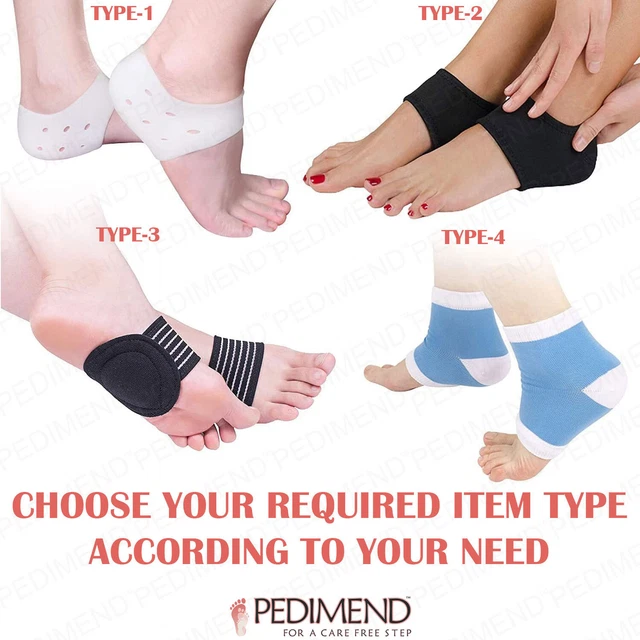 Pedimend Silicone Gel Tallone Con Fori Fascite Plantare Arco Plantare Sostegno Tallone - Cracked Heel Protezioni Cuscino Tazze - Aiuta Ad Alleviare Il
