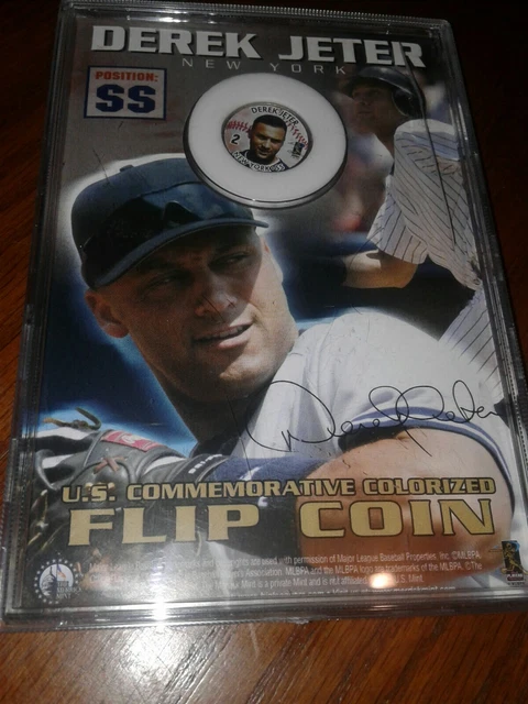 Derek Jeter & Alex Rodriguez  U.S. Commemorative Flip Coin NY Yankees CRACK IN H