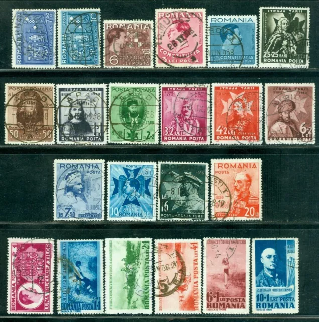 1938 Romania,Rumänien,Roumanie,Rumania,Complete Yearset/Year/JG = 22 stamps,VFU