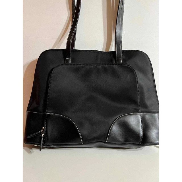 Black Nylon Laptop/Work Tote/Bag Pink Lining
