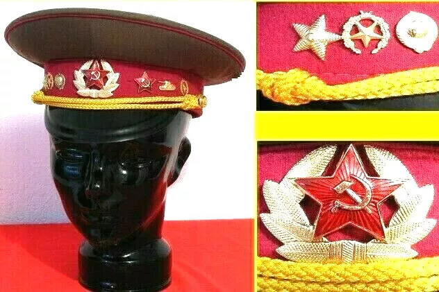 Schirmmütze Offizier Russland Rote Armee Fasching  DDR Mottoparty  Gr. 53-61