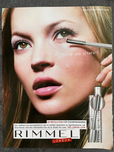 Rimmel London 2004 -  Kate Moss  -  Print Advertisement Vintage