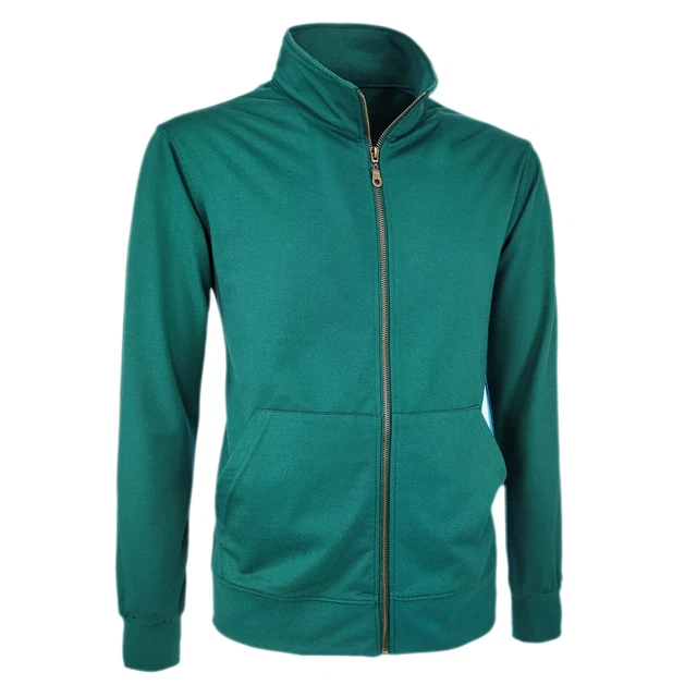 Felpa Uomo Cotone Leggero Con Zip Senza Cappuccio Maglione Basic Cardigan VEQUE 10