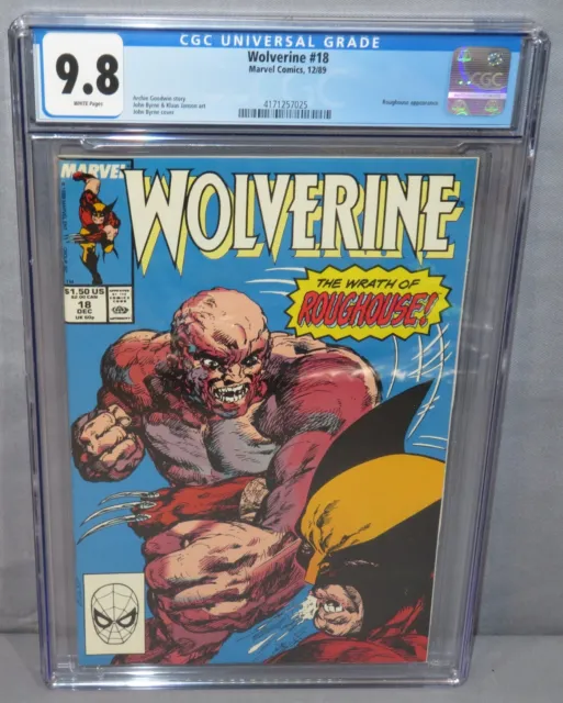 WOLVERINE #18 (Ongoing Series) CGC 9.8 NM/MT White Pages Marvel Comics 1989