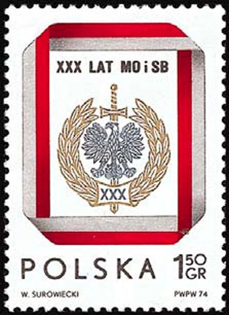 Poland 1974 Sc2057 Mi2337 1v mnh Civic Militia&Security Service