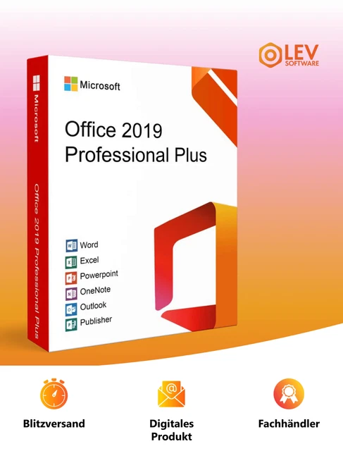 MICROSOFT OFFICE 2019 Professional Plus Key Software NEU KEIN ABO 