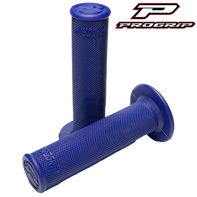 Blue PROGRIP BMX MTB Mountain Bike Bicycle Scooter Grips 7/8" - Half Waffle