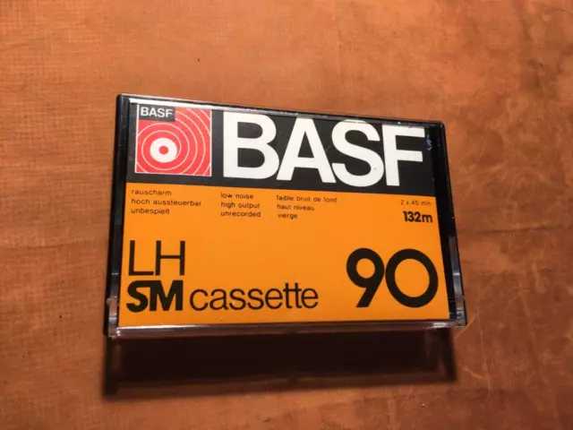 1 x BASF LH SM 90 Cassette,IEC I/Normal Position,sehr guter Zustand,1976,rare