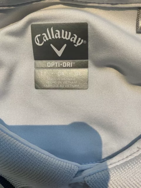 Polo de golf homme adulte Callaway Opti-Dri gris taille LT 2