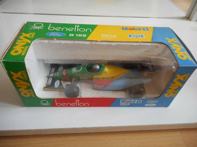 Miniature F1 Onyx 1/43 – Benetton Ford B193B Schumacher 1994 Avec Boîte