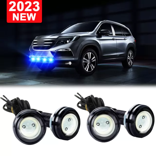 4Pcs for Chevy Colorado Silverado Ford Raptor SVT Style LED BLUE Grille Light