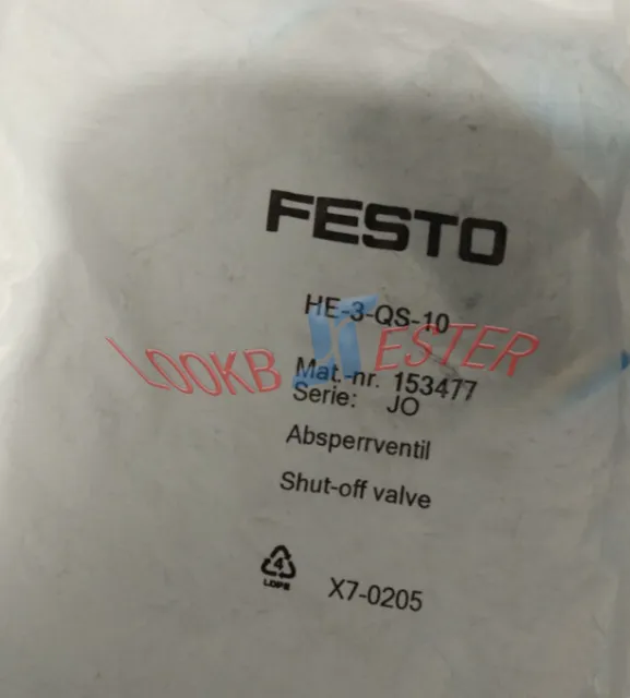 1PCS FESTO HE-3-QS-10 153477 globe valve New