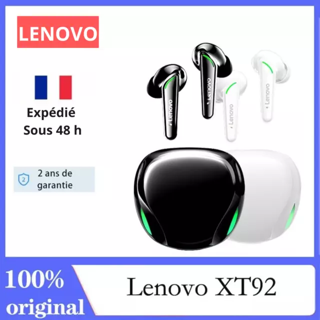 Ecouteurs Lenovo Original avec microphone XT92 TWS Bluetooth 5.0 sans fil