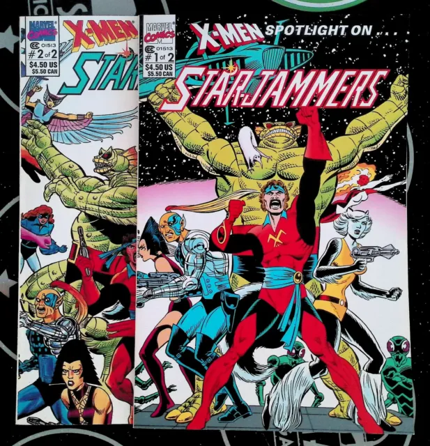 X-Men Spotlight on Starjammers #1-2 (1990) VF/NM Marvel Cockrum Corsair Raza