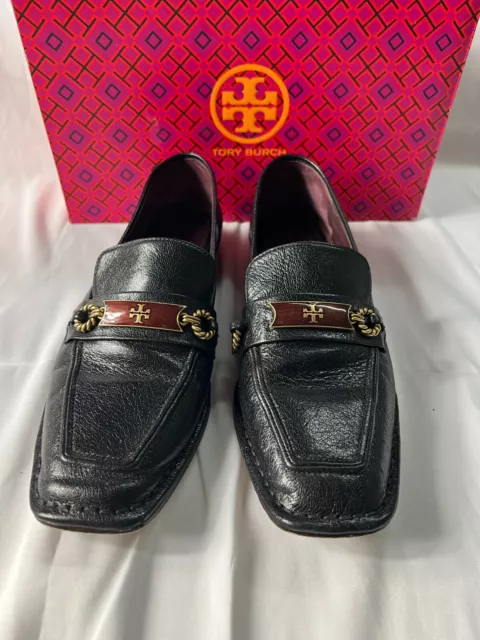 tory burch perrine loafer fellini milled perfect black shoes #9