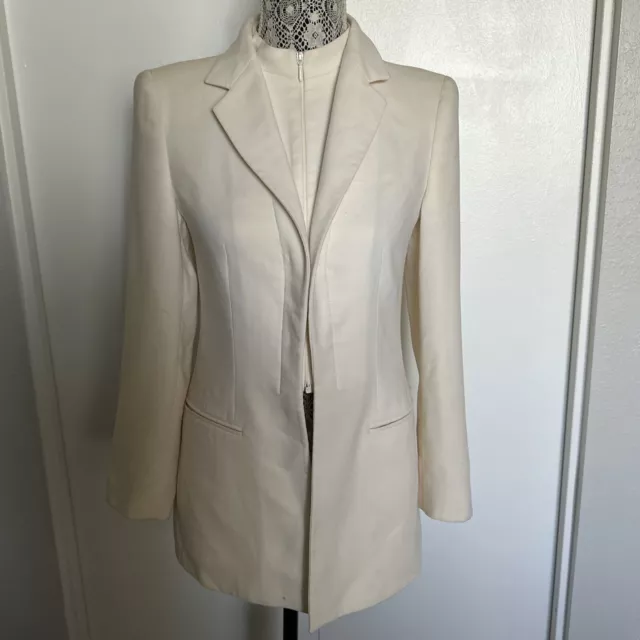 Giorgio Armani Milano Borgonuovo 21 Women Tuxedo Jacket Blazer Coat 42