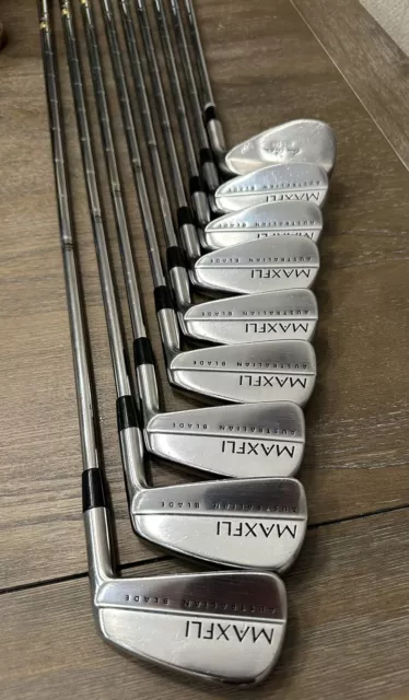 Maxfli Australian Blade Iron Set 3-PW+Cleveland SW RH Steel Stiff Flex Rare