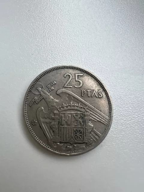 25 Peseten Münze Francisco Franco 1957
