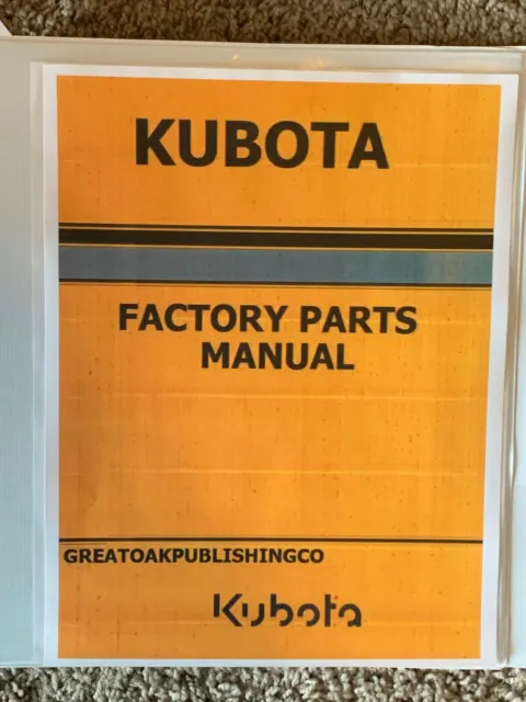 KUBOTA ANY tractor master parts  manual in binder YOU PICK THE MODEL