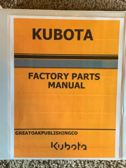 KUBOTA B21 Tractor parts manual master parts manual Binder