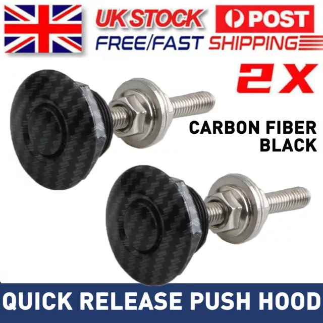 4X PUSH BUTTON Quick Release Car Bumper Bonnet Hood Pin Lock Latch Catch  Black £19.99 - PicClick UK