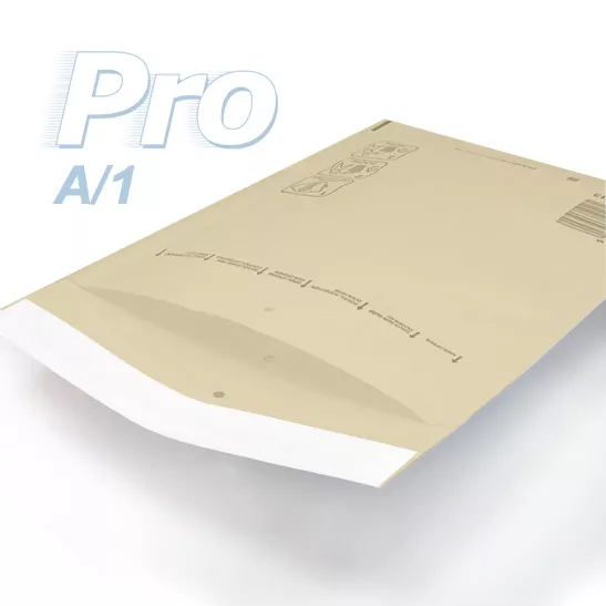 100 Enveloppes à bulles *MARRON* gamme PRO taille A/1 format utile 90x165mm