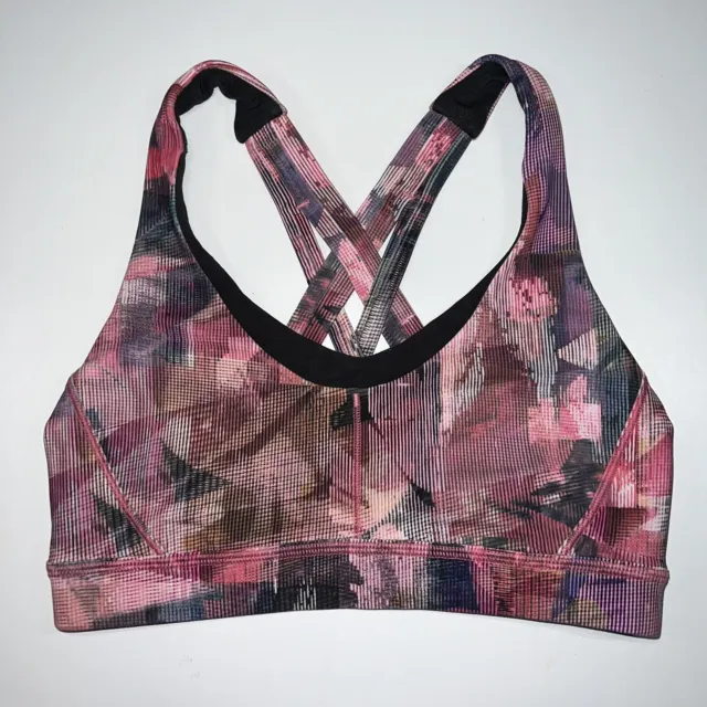 Lululemon Stash N Run Bra (size 4) Sun Dazed Multi Pink