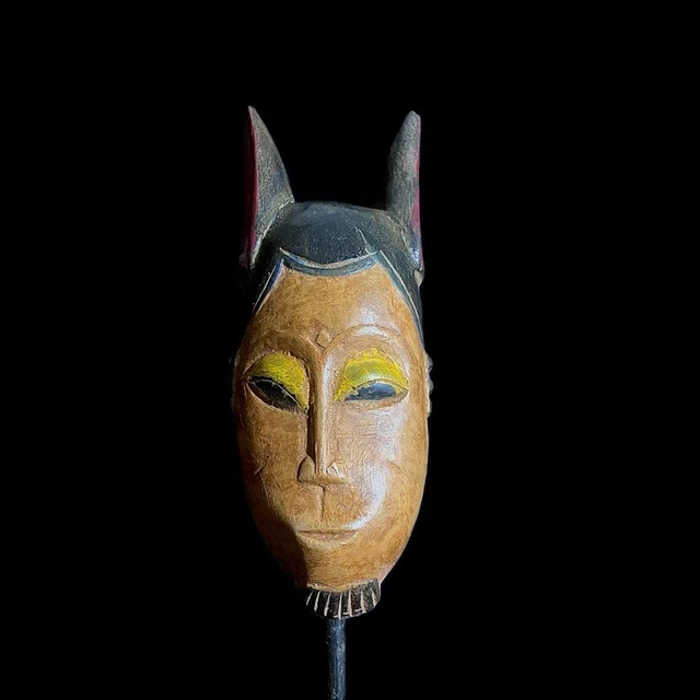 African Mask Tribal Face Wall Art Original West African Guro Gu Mask-8649