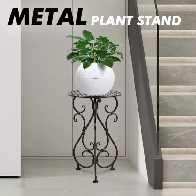 Metal Plant Stand Pedestal Flower Pots Holder Elegant  Art Garden Rack Corner