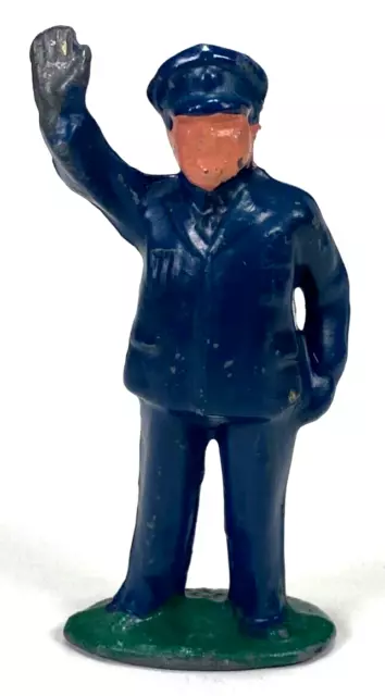 Die Cast Metal Man in Blue - Policeman Cop Officer - Vintage - 3.25"