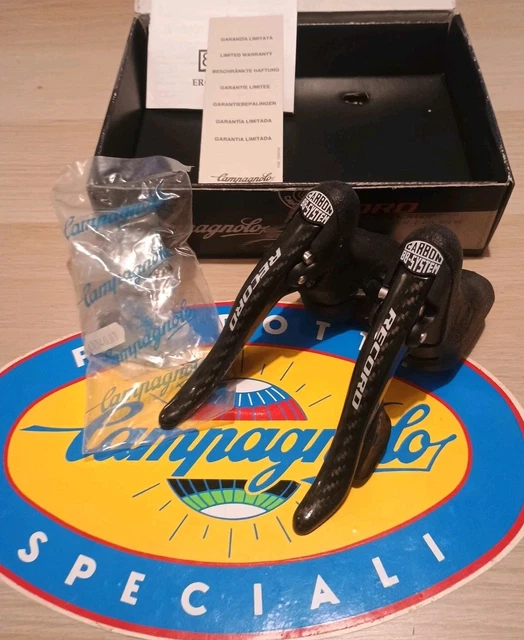 Leviers De Frein Campagnolo Nuovo Record Vintage - Avec Capots Neufs NOS