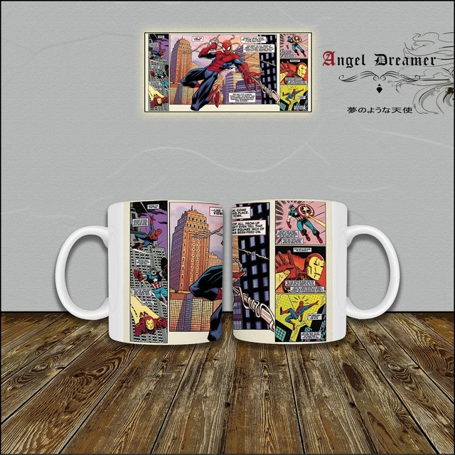 Mug Iron Man 3 Marvel - 325 Ml En Céramique, Avec Boîte Cadeau, Passe Au Micro-ondes