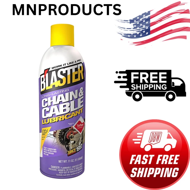BLASTER LONGLASTING CHAIN And Cable Lubricant Spray Bicycle Bike 11 Oz
