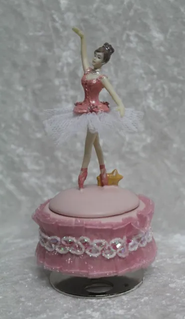 Spieluhr Ballerina  auf Drehpodest  ca. 13 cm mit Musik  " Mozart" Geschenkbox
