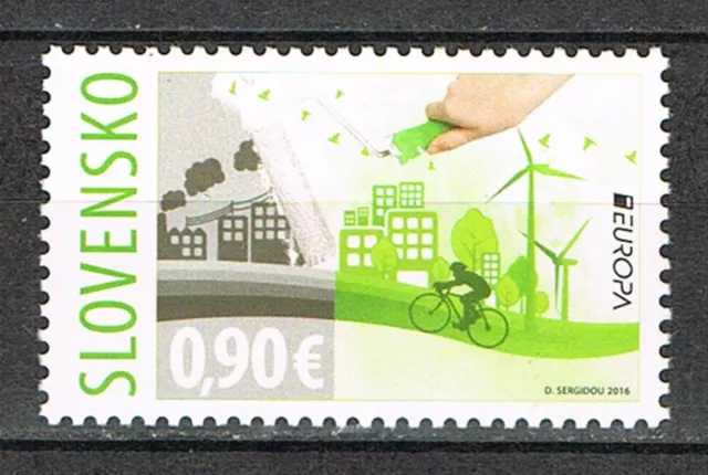 Slowakei: MiNr. 790 **, postfrisch, EUROPA 2016 "Think Green" [6399]
